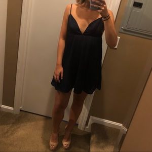 Navy Blue Skater Dress from Tobi size S